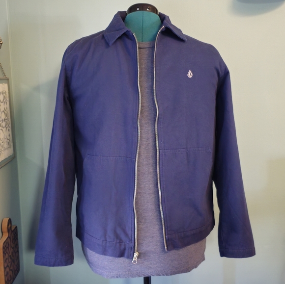VOLCOM PALM DRIVE JACKET, Men's Small, Blue - Picture 1 of 12